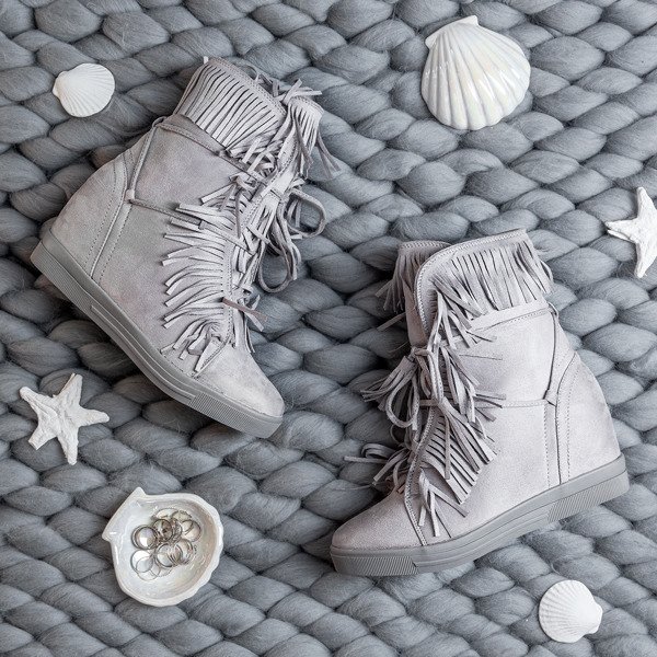 Light gray sneakers on Carmelita indoor wedge - Footwear