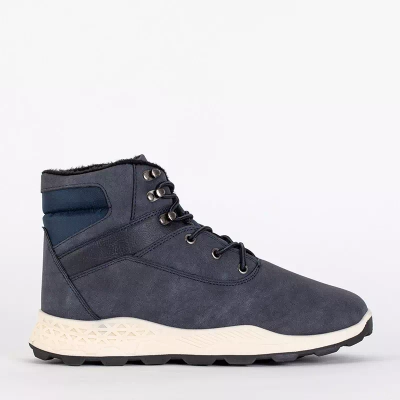 OUTLET Warme Stiefel für Herren in Marineblau Nuok - Schuhe