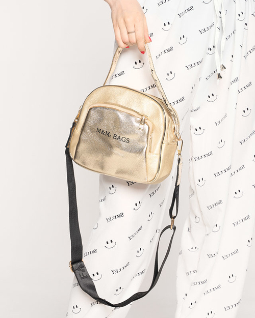 Золота жіноча сумочка з написом - Аксесуари