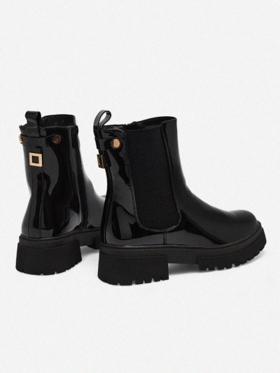 Лаковані жіночі ботильйони з екошкіри Calebi