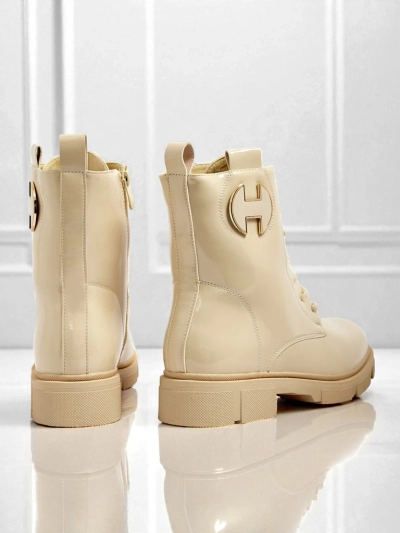 Lackierte Damen Schnürstiefeletten Kalen