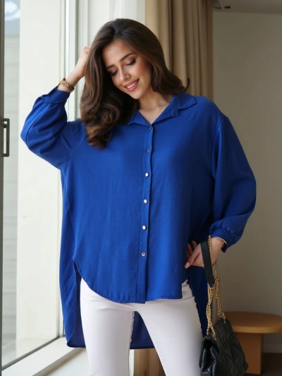 Royalfashion Lange Damen Oversized Bluse