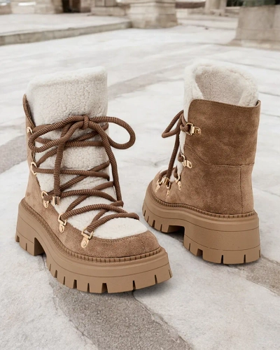 Royalfashion Lozin Damen-Schneestiefel zum Schnüren