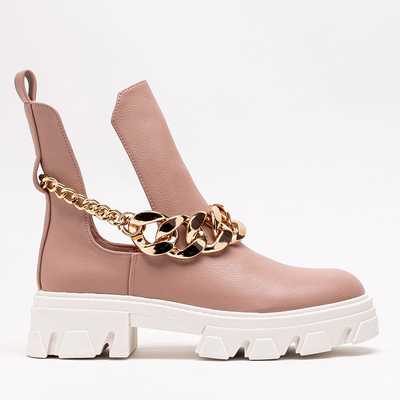 Rosa Damenstiefel mit Kette Tenkay - Footwear