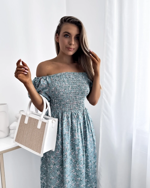 Жіноча сукня міді зеленого кольору - Одяг