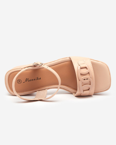 OUTLET Beige Damensandalen auf der Frokio-Post - Schuhe
