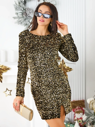 Royalfashion Damen-Minikleid mit Pailletten