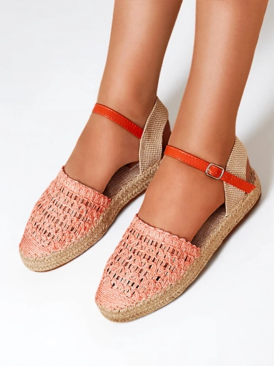Orange Damen-Espadrilles mit durchbrochenem Triumf - Footwear