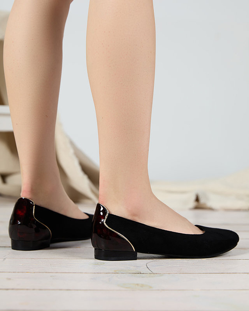 Жіночі чорні еко-замшеві балерини Ramac - Взуття