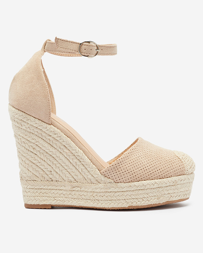 Royalfashion Beige Damen Meylasi Plateausandalen