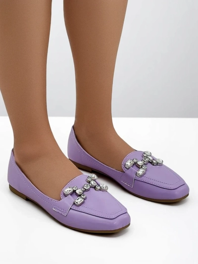 Royalfashion Damen Slipper mit Strass Lecilla