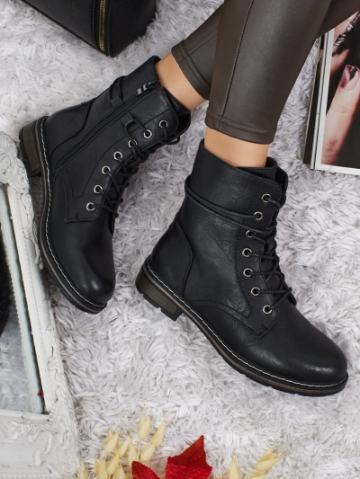 Öko-Leder Schnürstiefeletten Damen Ravonna