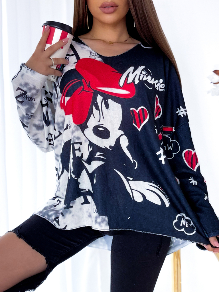 Royalfashion Damen Longbluse mit Druck