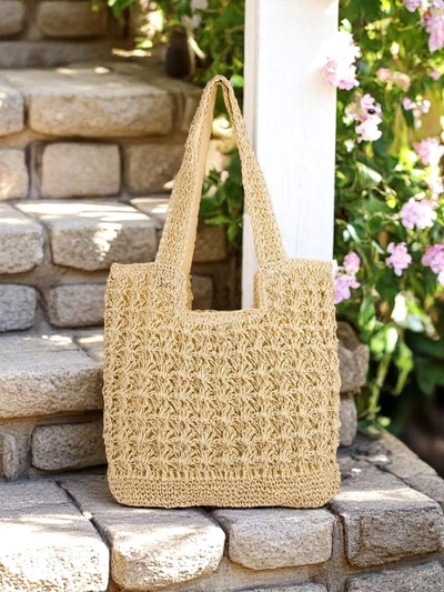 Royalfashion Große Damen Strohtasche Sunny Straw