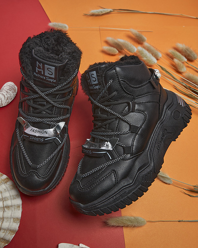 Schwarze Sneaker mit Pommie-Isolierung - Schuhe