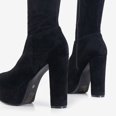 Schwarze hochhackige kniehohe Stiefel von Fagida - Shoes