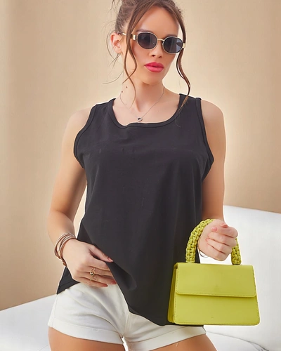 Royalfashion Damen Baumwolltanktop mit Spitzeneinsatz hinten