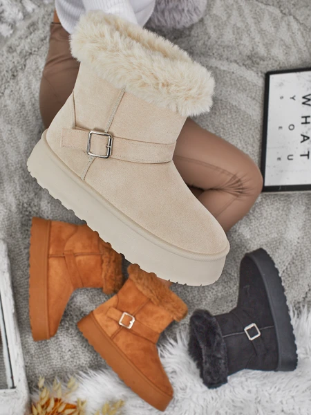 Royalfashion Kurze Damenstiefel a'la Schneestiefel Myrelle