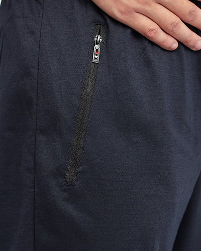 Marineblaue Herren-Jogginghose mit Taschen - Kleidung