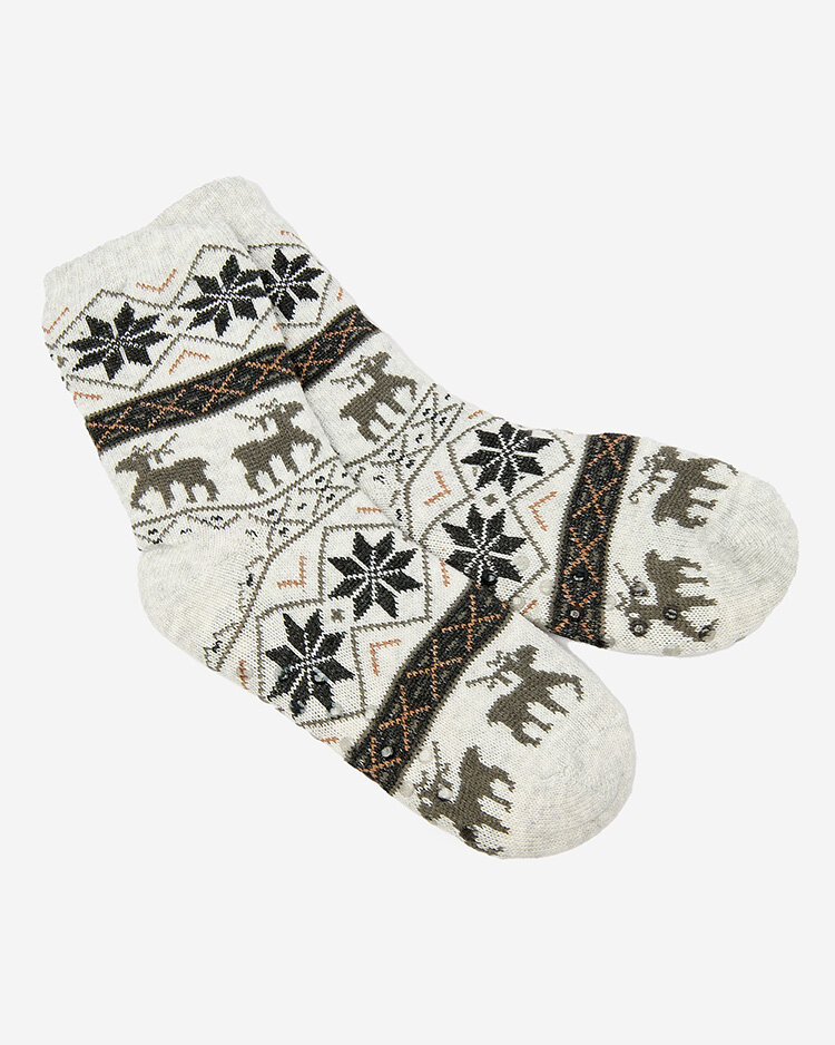 Royalfashion Weihnachtssocken hellgrau