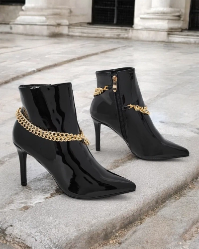 Royalfashion Damen Stiefeletten mit hohem Absatz Lesefe