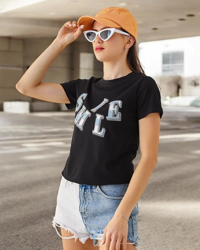 Royalfashion Damen Baumwollbluse mit der Aufschrift