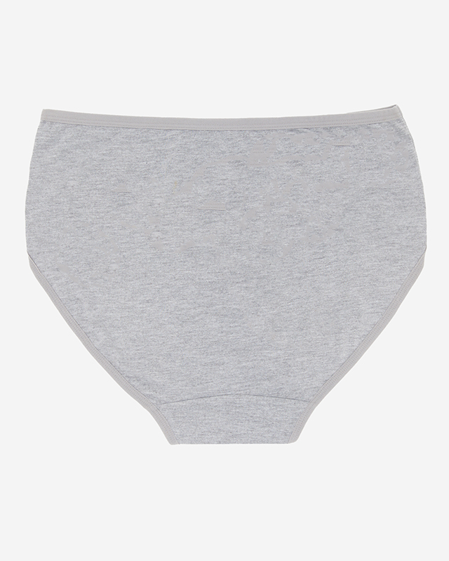 Grauer Damenslip, Slip PLUS SIZE- Unterwäsche