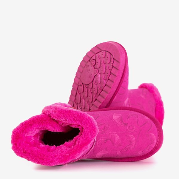 Fuchsia Kinderschneeschuhe mit Fell Xialo - Schuhe