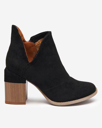 Schwarze Damenstiefeletten mit Ausschnitten Encura - Footwear