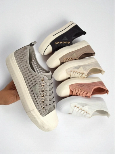 Damen-Sneaker Callista Mesh Light Grey – Komfort und Stil für Sommer und Herbst