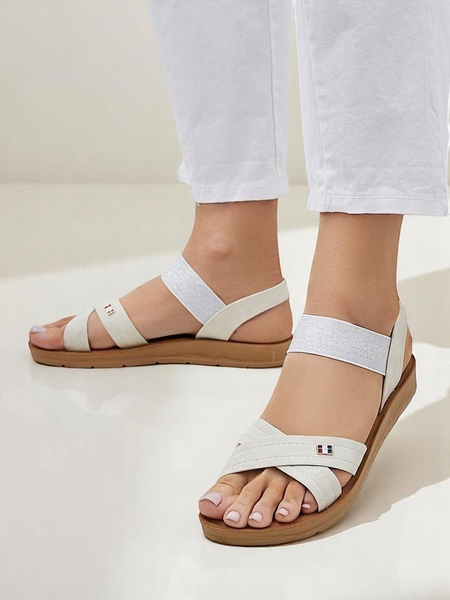 Royalfashion Damen Sandalen mit elastischen Riemen Zerefis