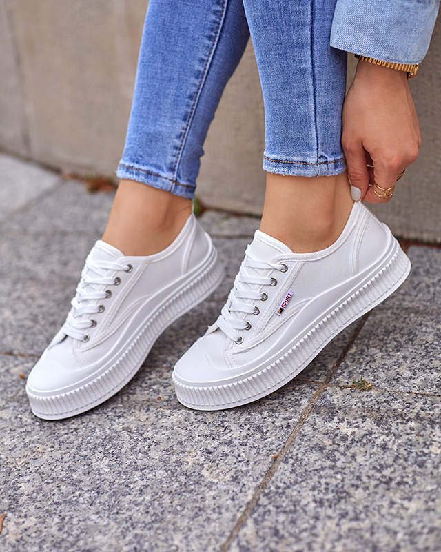 Weiße Turnschuhe für Damen Scola-Shoes