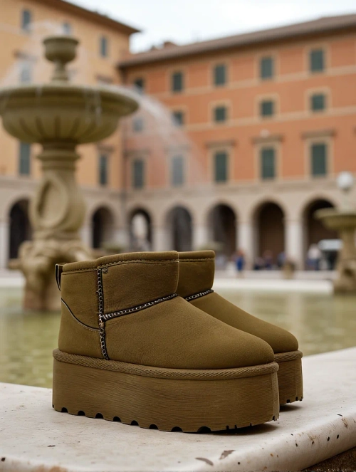 Royalfashion Короткі чоботи жіночі в стилі сноубутс Wiebi