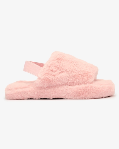 Royalfashion Rosa Damen-Pelzpantoffeln Nabres