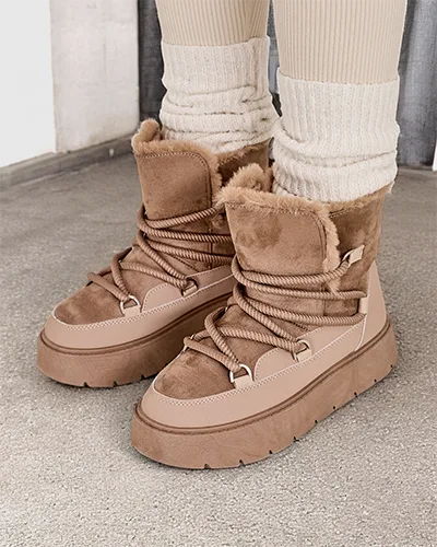 Royalfashion Damen Lace-up Schneestiefel Liloz