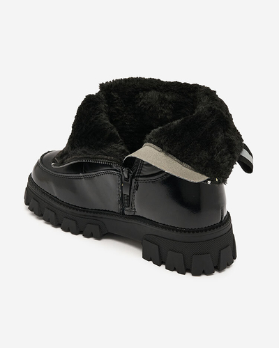 Royalfashion Schwarze isolierte Kinderstiefel Terixis