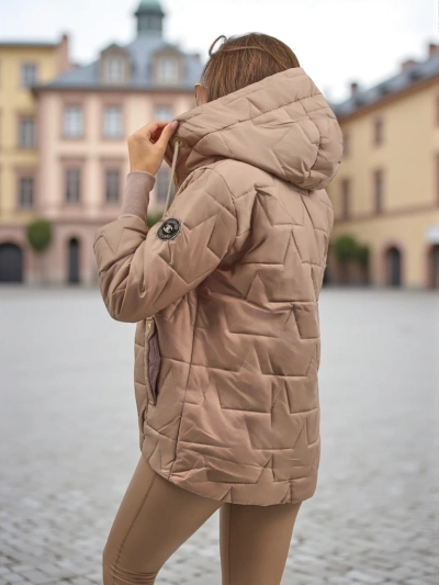 Gesteppte Damenjacke mit Kapuze und Bündchen an den Ärmeln Raven Peak