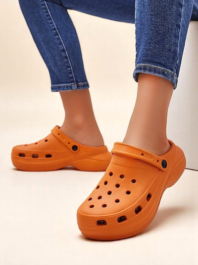 Royalfashion Damen Durchbrochene Gummi Flip-Flops Dellosa