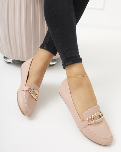 Rosa Damen-Öko-Leder-Loafer Zolli-Schuhe