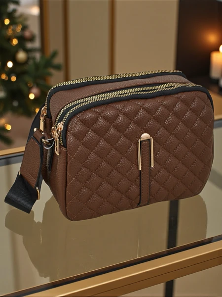 Gesteppte kleine Damenhandtasche aus Öko-Leder Corinne