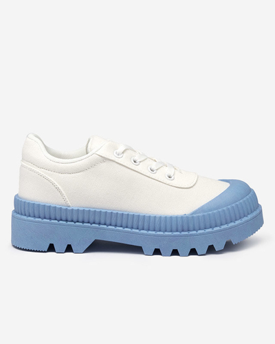 OUTLET Weiße Damensneaker mit blauer Sohle Comp - Footwear