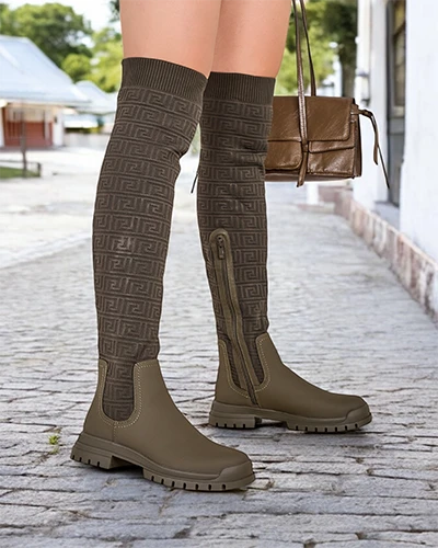 Royalfashion Damen Slip-On-Stiefel Bezzonu