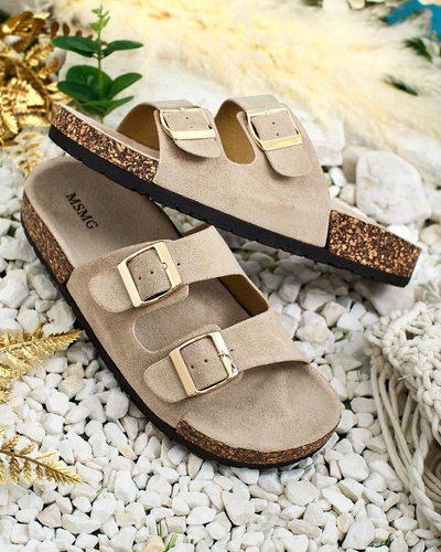 Royalfashion Damen Flip-Flops mit Schnallen Foumy