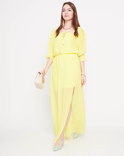 Gelbes spanisches Maxikleid für Damen - Kleidung