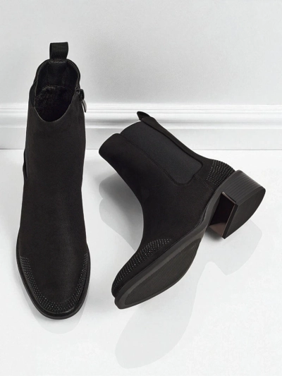 Damen Stiefeletten Öko-Wildleder mit Zirkonia verziert TangleMist