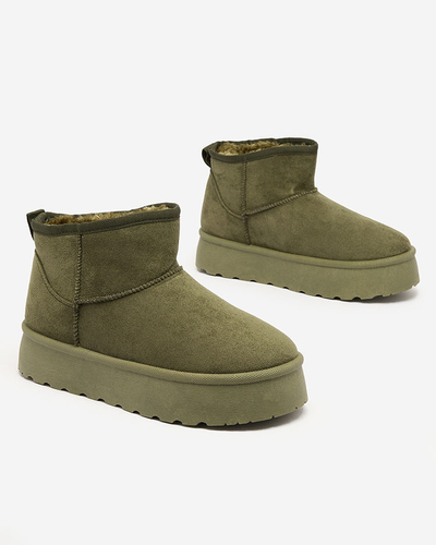 Royalfashion Grün Damen Plateau-Schneestiefel Ersinella