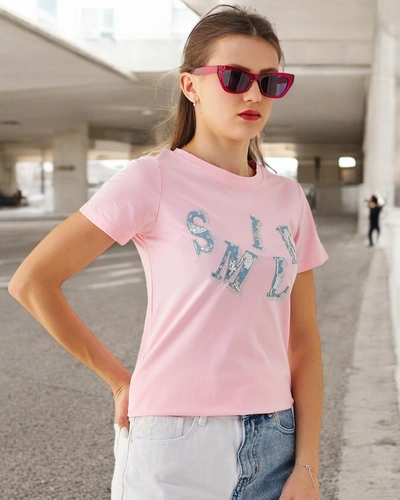 Royalfashion Baumwollbluse für Damen mit der Aufschrift