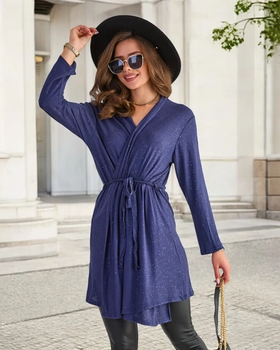 Damen Strickjacke marineblau - Kleidung
