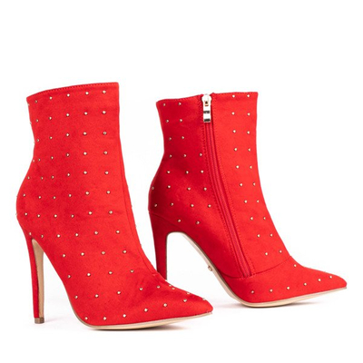Rote Stiefeletten mit Audrey-Jets - Schuhe 1