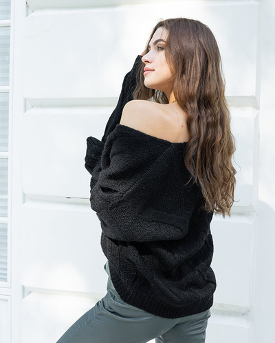Schwarzer Damenpullover - Kleidung